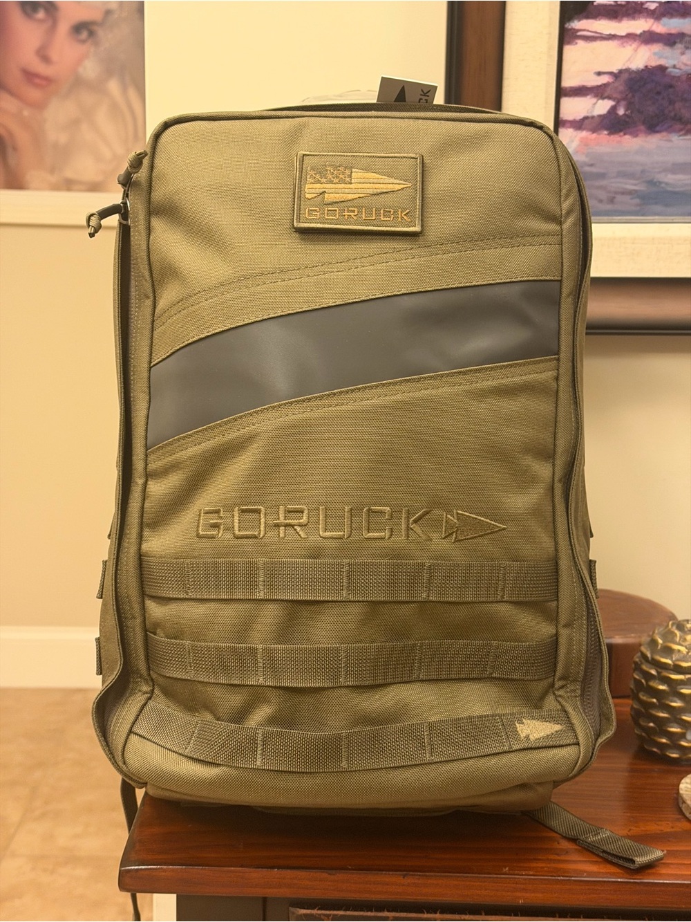 GORUCK men’s Rucker 4.0 20L Ranger Green Orange Backpack